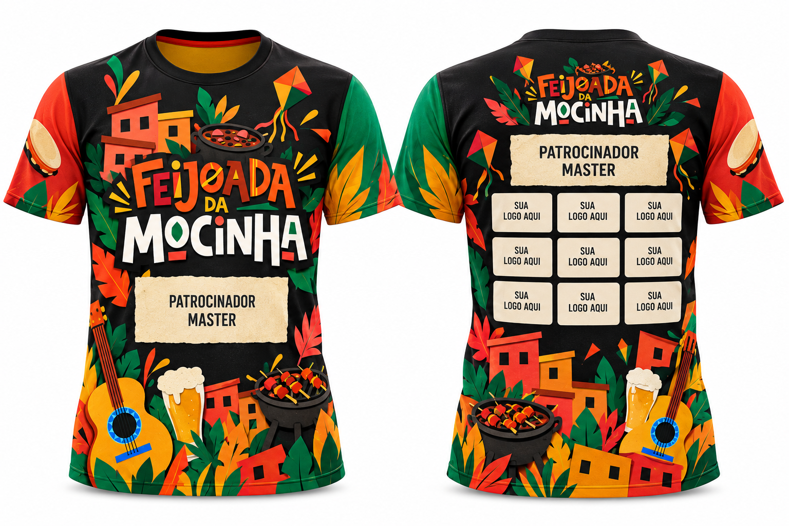 Exemplo ilustrativo de camisa personalizada para patrocinador